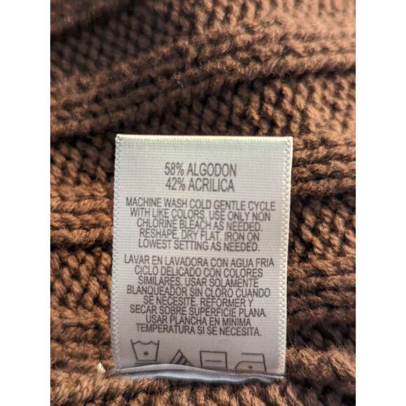 Metro 7 Women's Chocolate Brown Open Front Short Sleeve Cardigan Size Large - Picture 8 of 9